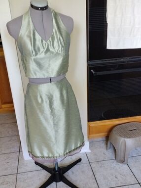 Silk Lined Halter With Matching Skirt